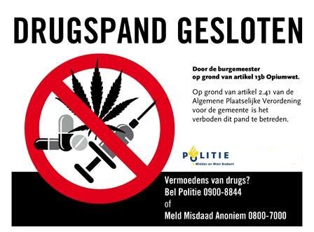 Drugspand in Oudkarspel gesloten door burgemeester Kompier