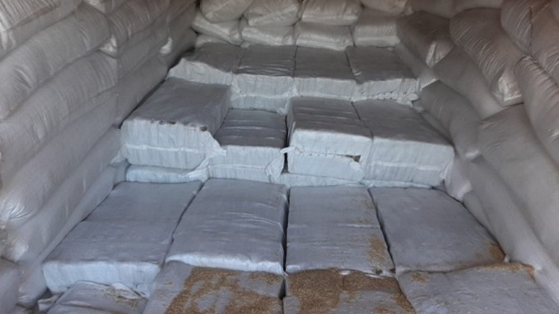 Grote partij cocaïne gevonden in lading rijst